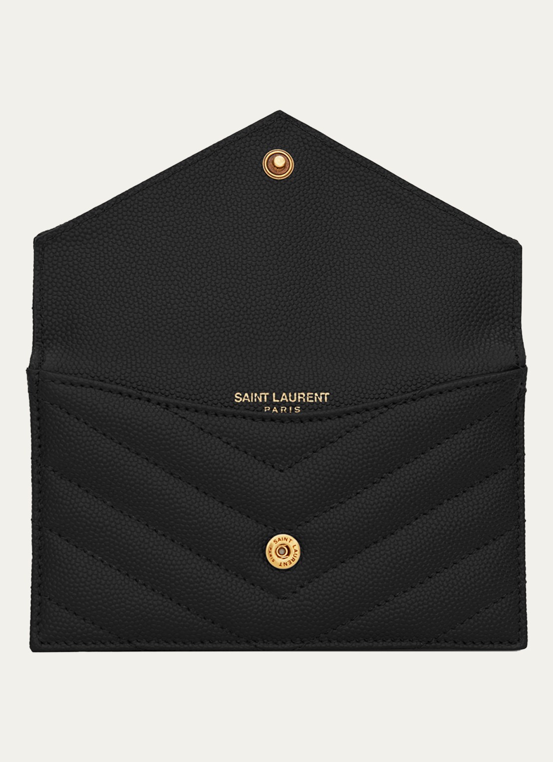 Saint Laurent Zip Fragments pasjeshouder van kalfsleer - detail 2 zwart