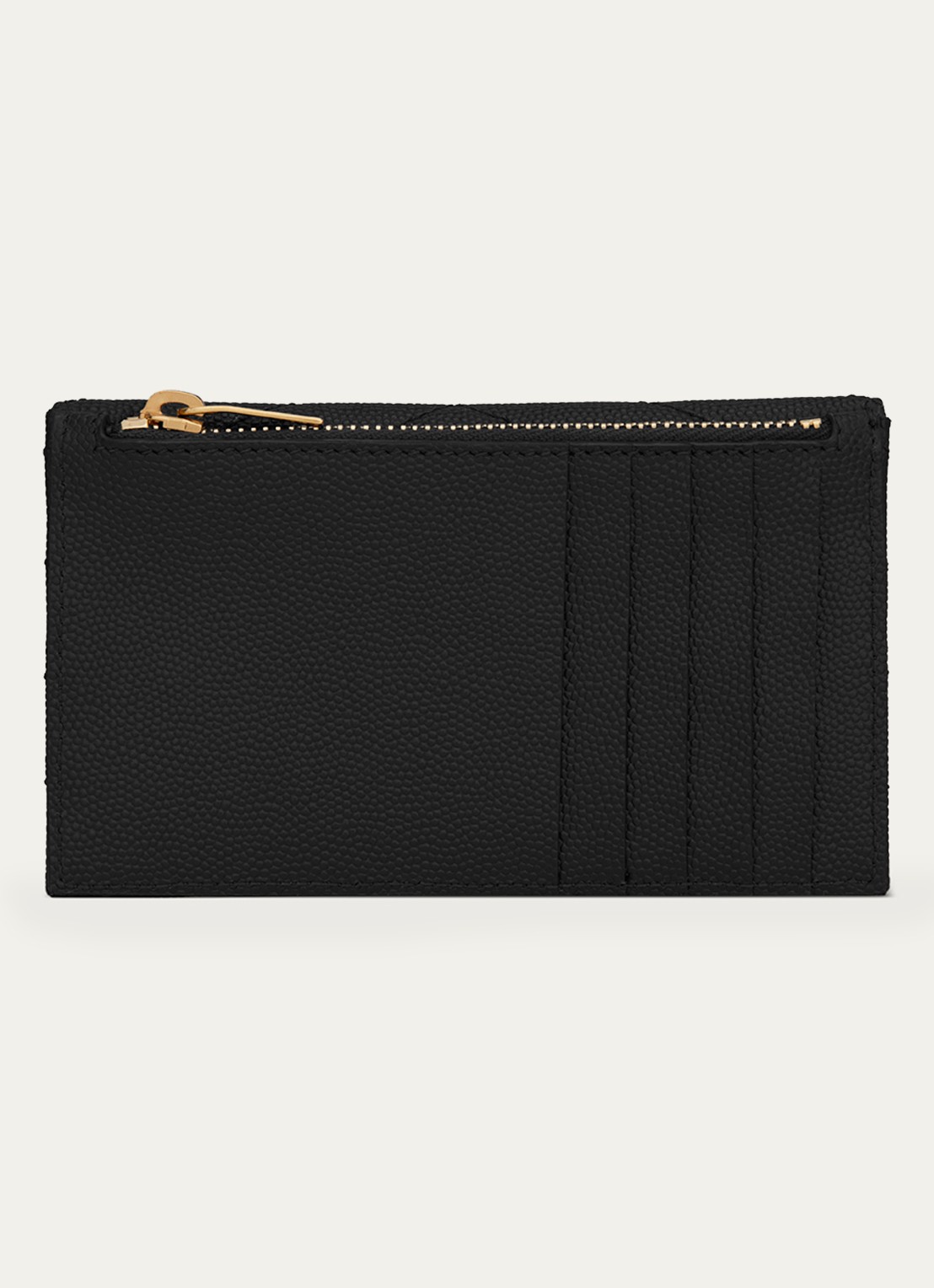 Saint Laurent Zip Fragments pasjeshouder van kalfsleer - detail 4 zwart