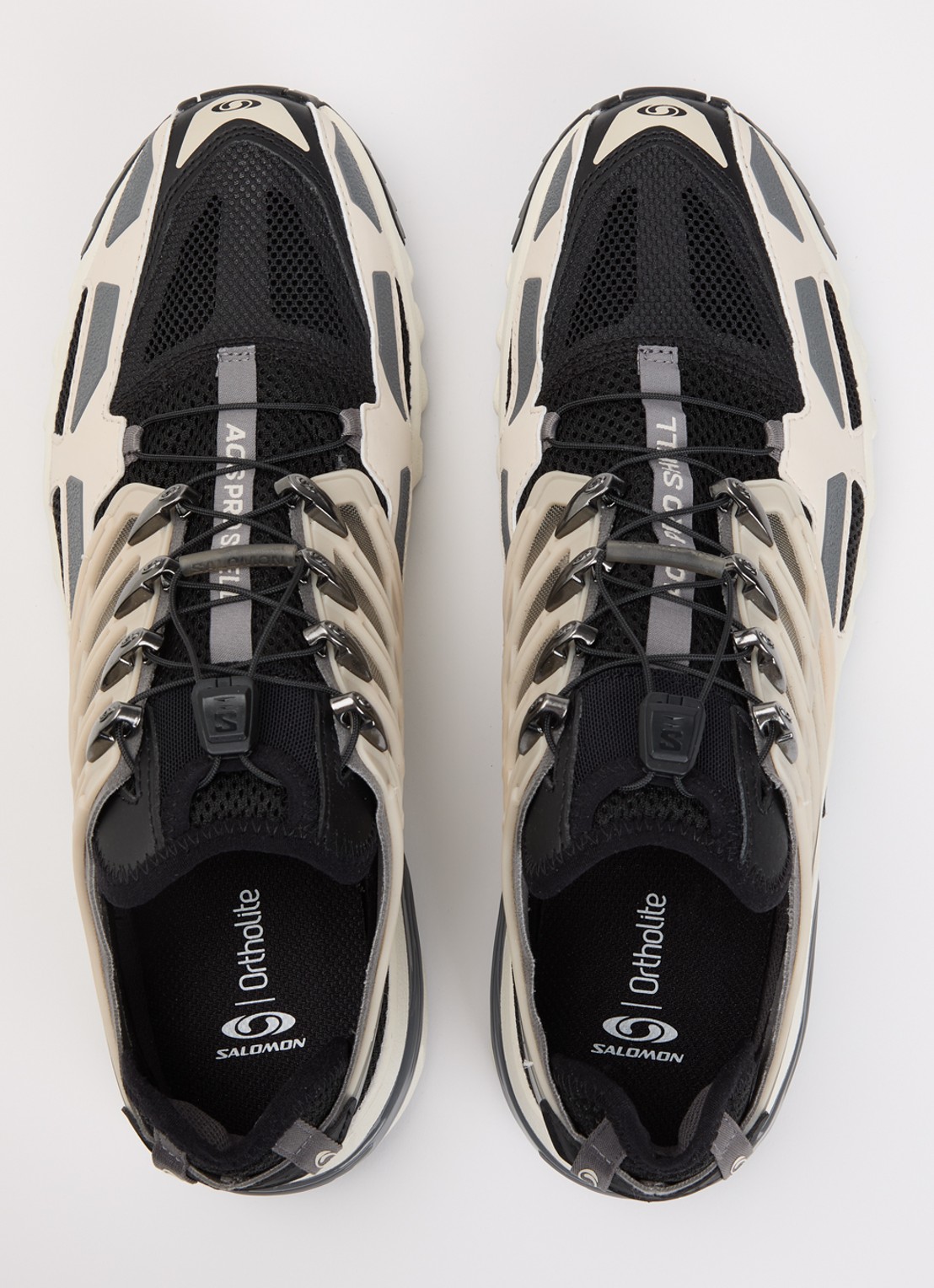 Salomon Acs Pro Shell sneaker van mesh met logo - detail 3 grijs