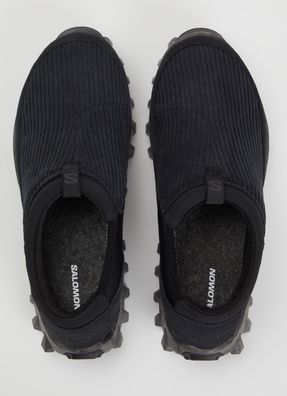 Salomon SnowClog instapper van corduroy met details van suède - detail 2 antraciet