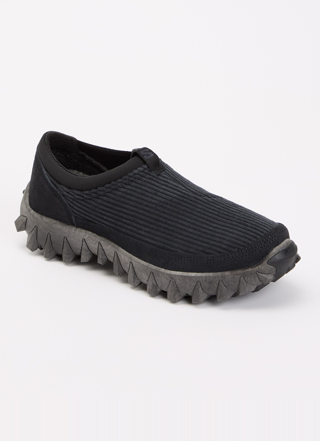 Salomon SnowClog instapper van corduroy met details van suède - voorkant 9 antraciet