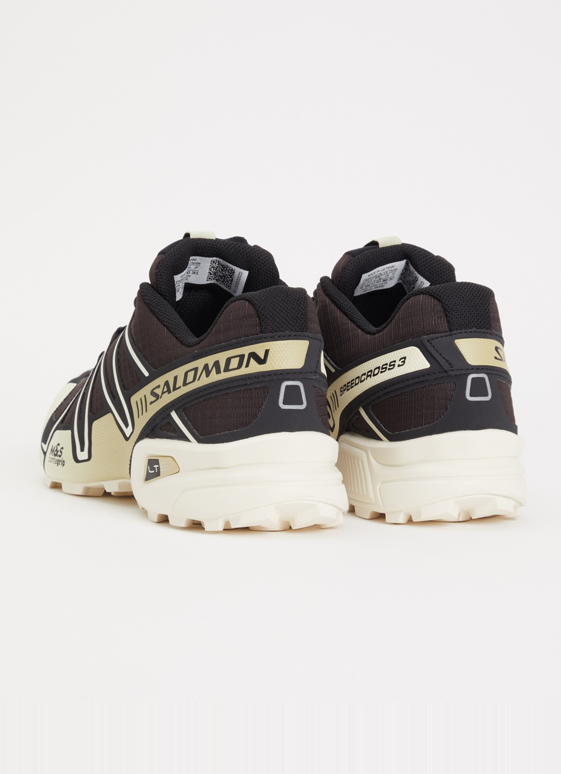 Salomon Speedcross 3 sneaker met details van mesh - achterkant 4 zwart