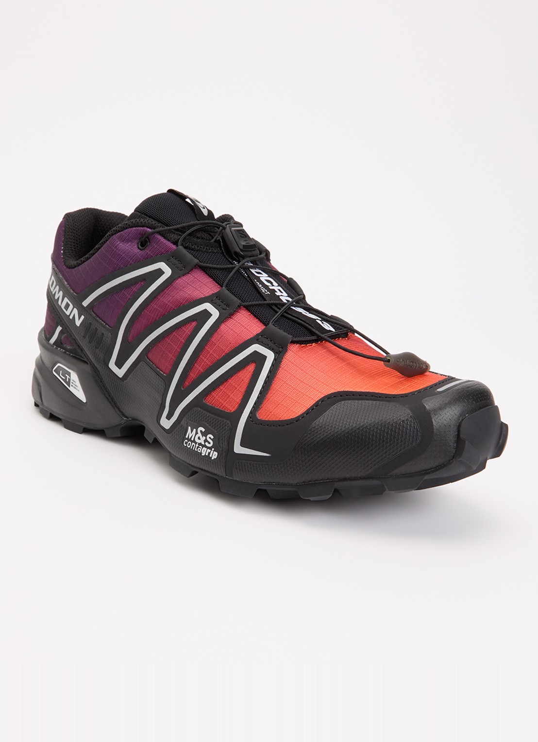 Salomon Speedcross 3 sneaker met mesh details - voorkant zwart