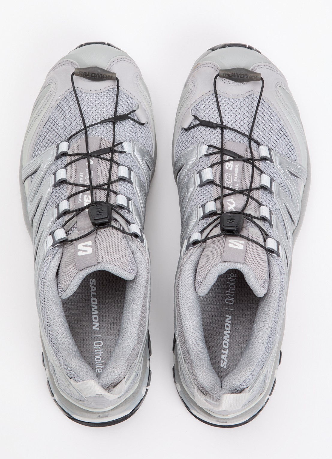 Salomon XA Pro 3D sneaker met details van mesh - detail 2 grijs