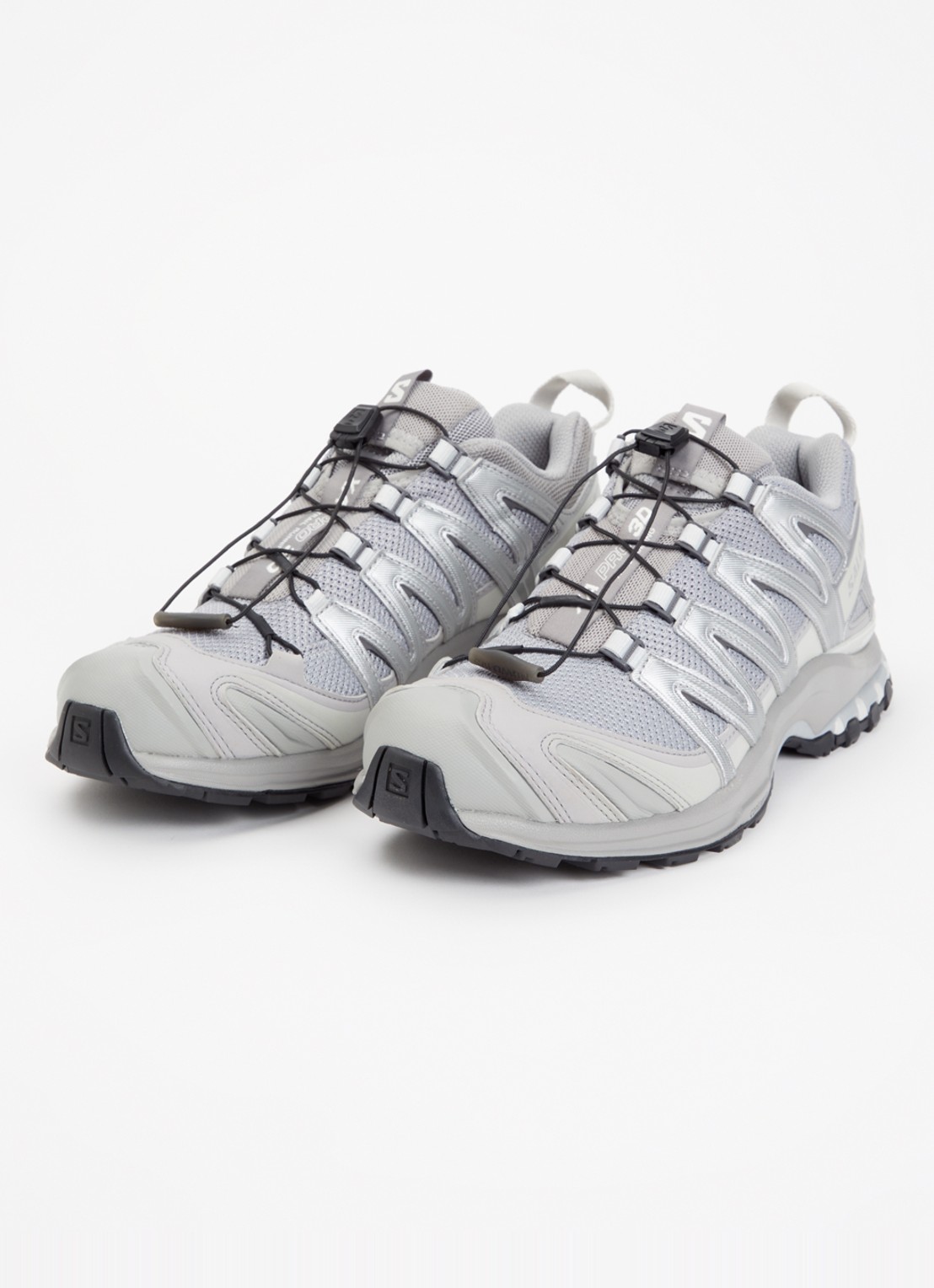 Salomon XA Pro 3D sneaker met details van mesh - detail 4 grijs