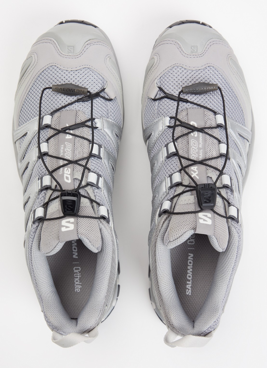 Salomon XA Pro 3D sneaker met details van mesh - detail 5 grijs