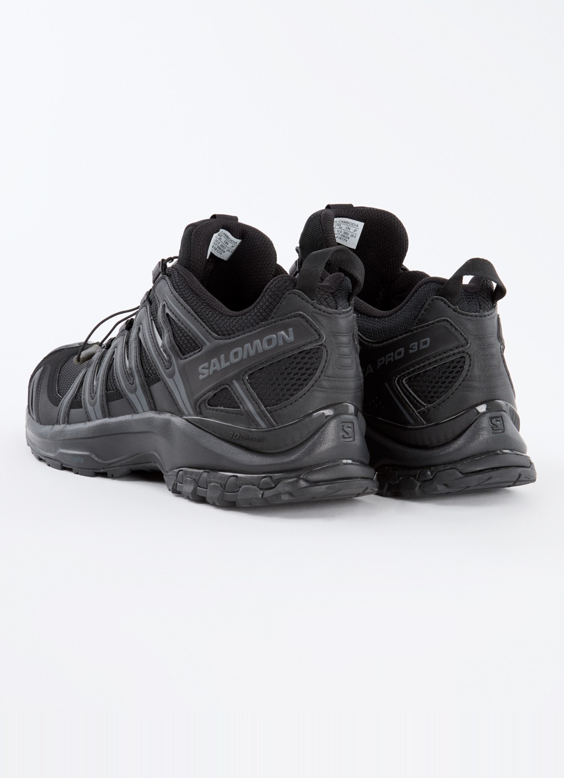 Salomon XA Pro 3D sneaker met details van mesh - achterkant 4 zwart
