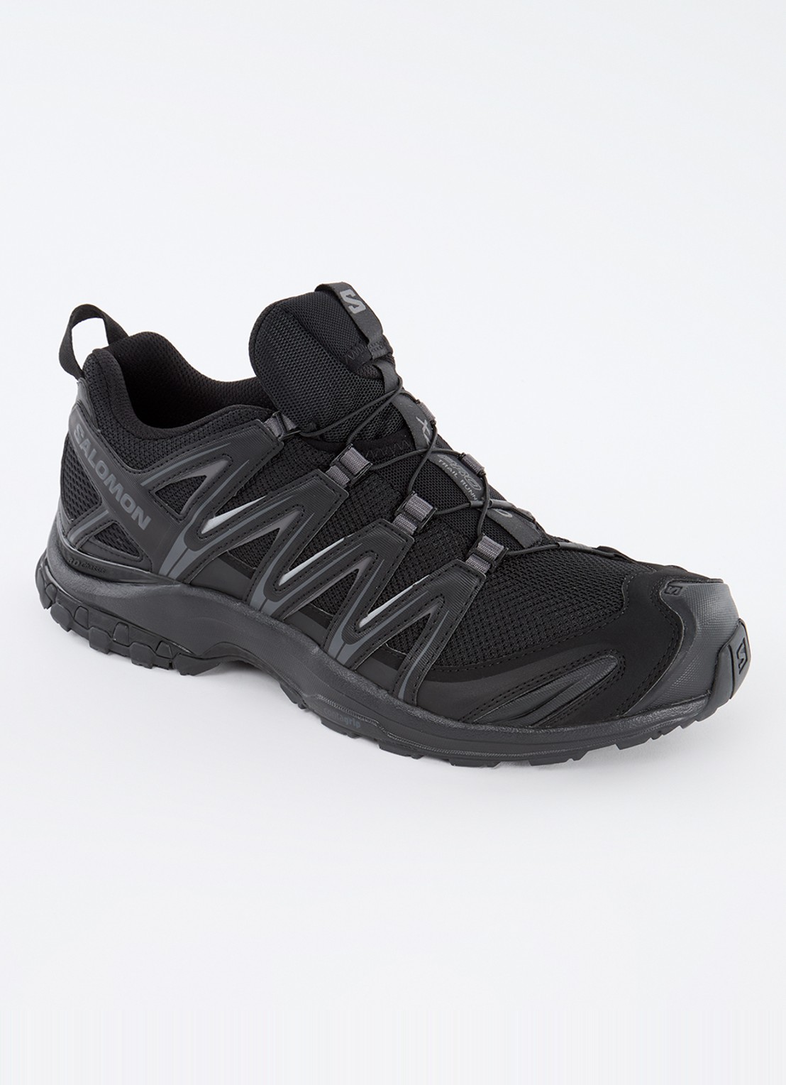 Salomon XA Pro 3D sneaker met details van mesh - voorkant 5 zwart