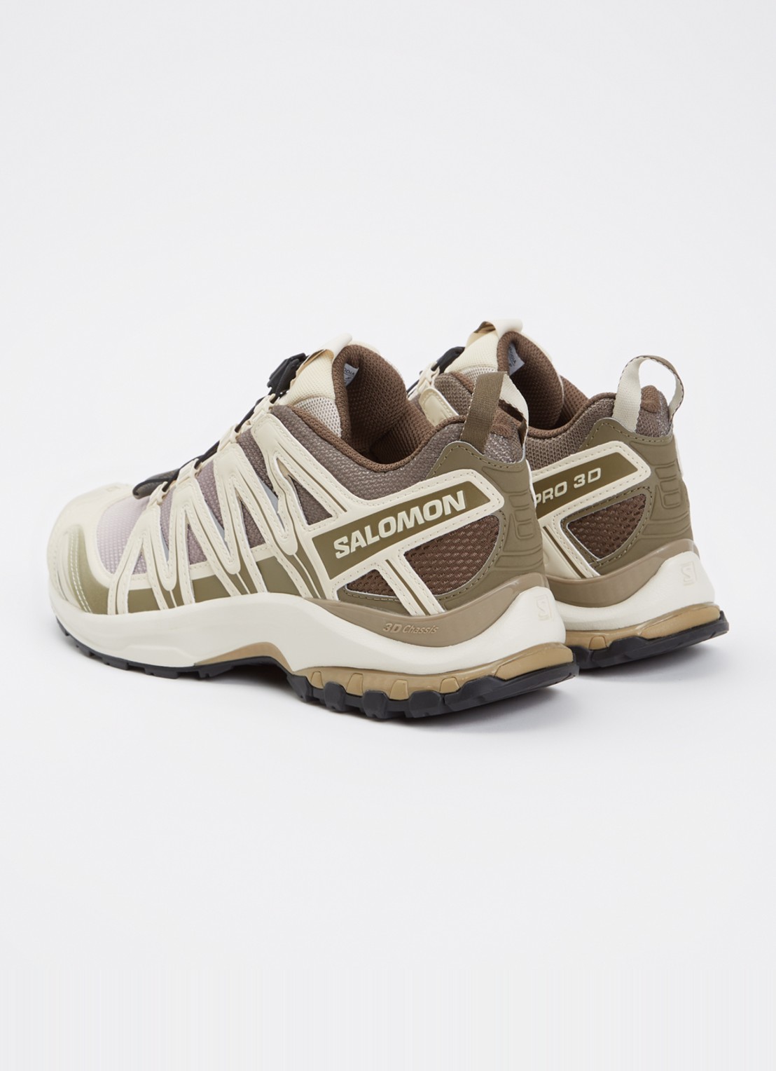 Salomon XA Pro 3D sneaker met mesh details - achterkant 5 khaki