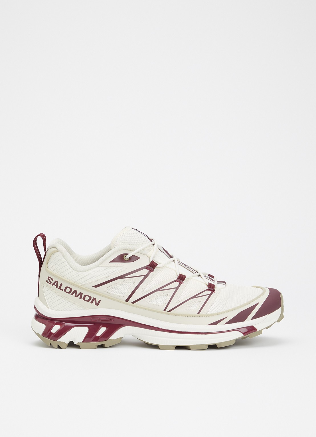 Salomon XT-6 Expanse sneaker met mesh details - voorkant gebroken wit