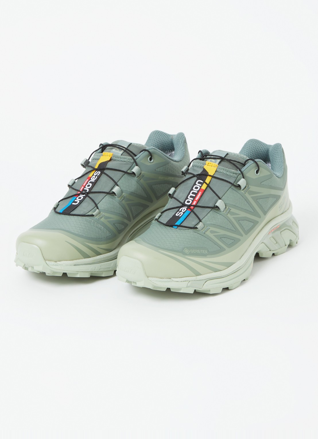 Salomon XT-6 Gore-Tex sneaker met logo - detail mint