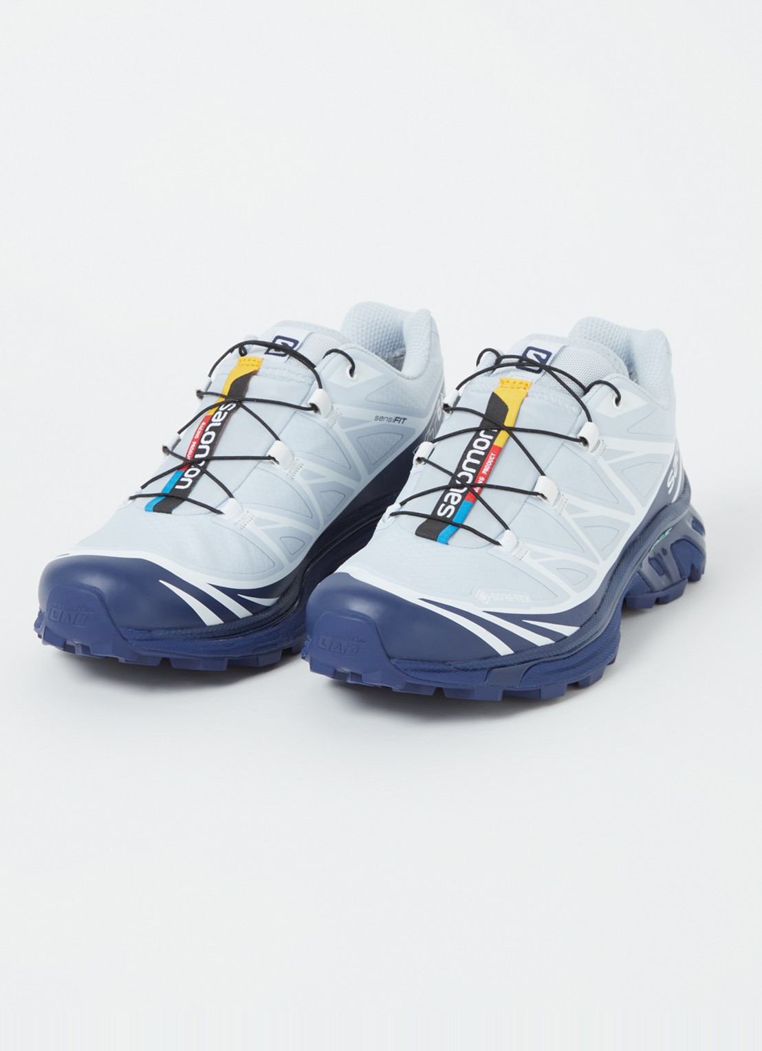Salomon XT-6 Gore-Tex sneaker met logo - detail lichtblauw