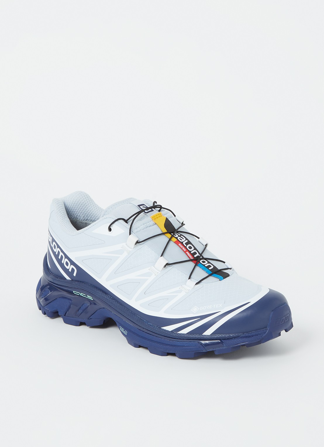 Salomon XT-6 Gore-Tex sneaker met logo - voorkant 5 lichtblauw