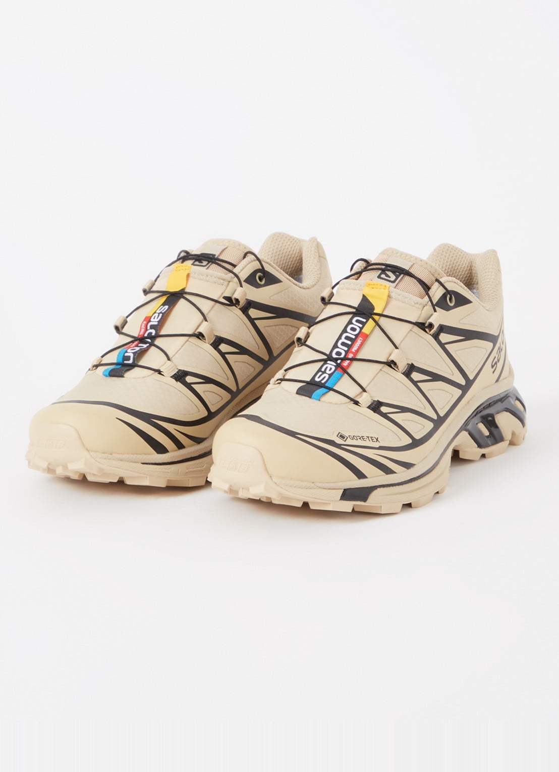 Salomon XT-6 Gore-Tex sneaker met mesh details - detail 2 donkerbeige