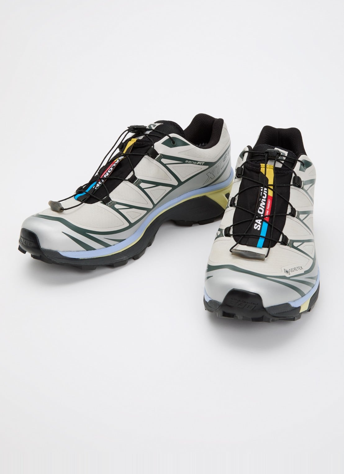 Salomon XT-6 GTX sneaker met logo - detail beige