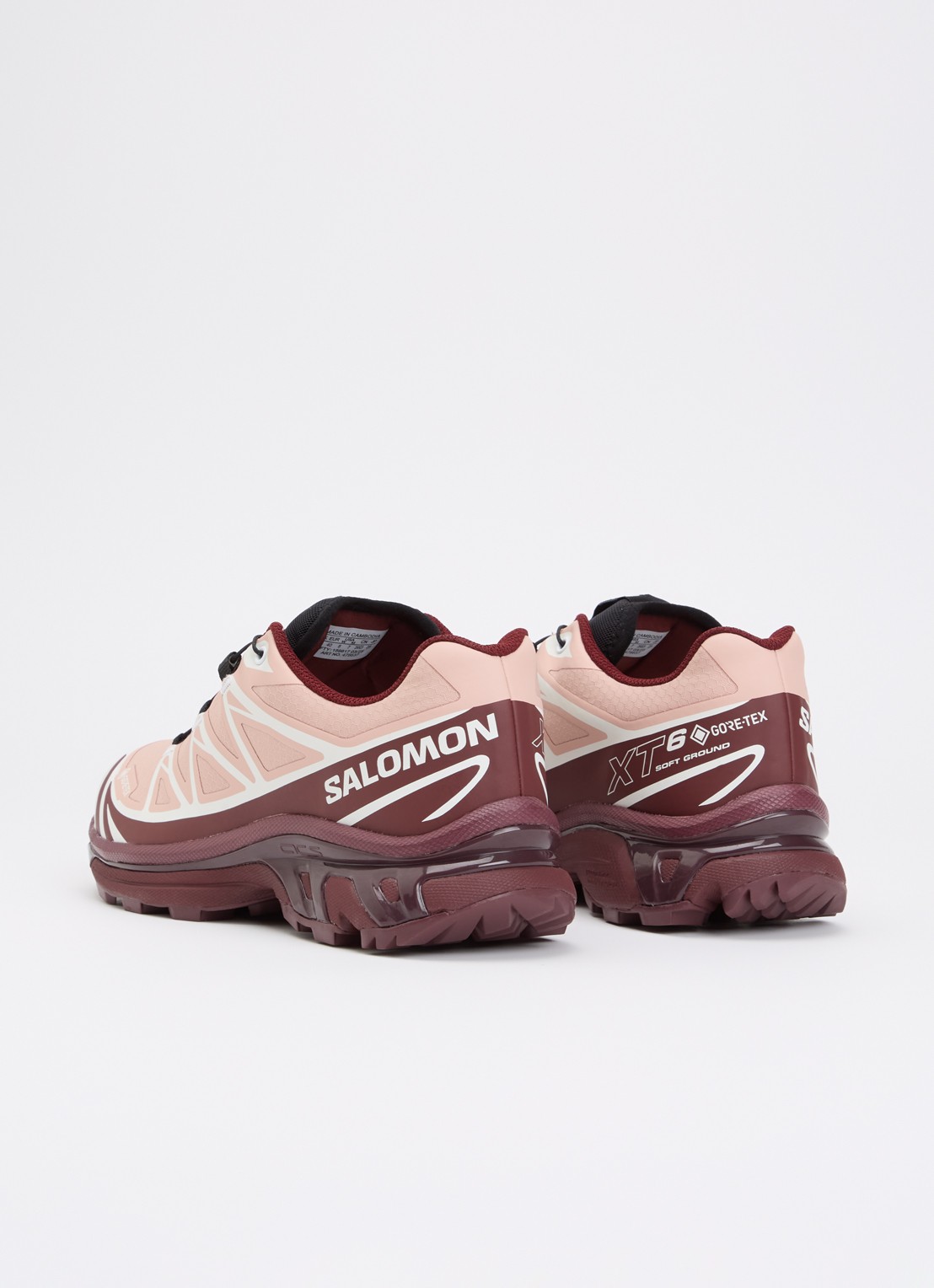 Salomon XT-6 GTX sneaker met mesh details - achterkant 8 bordeauxrood