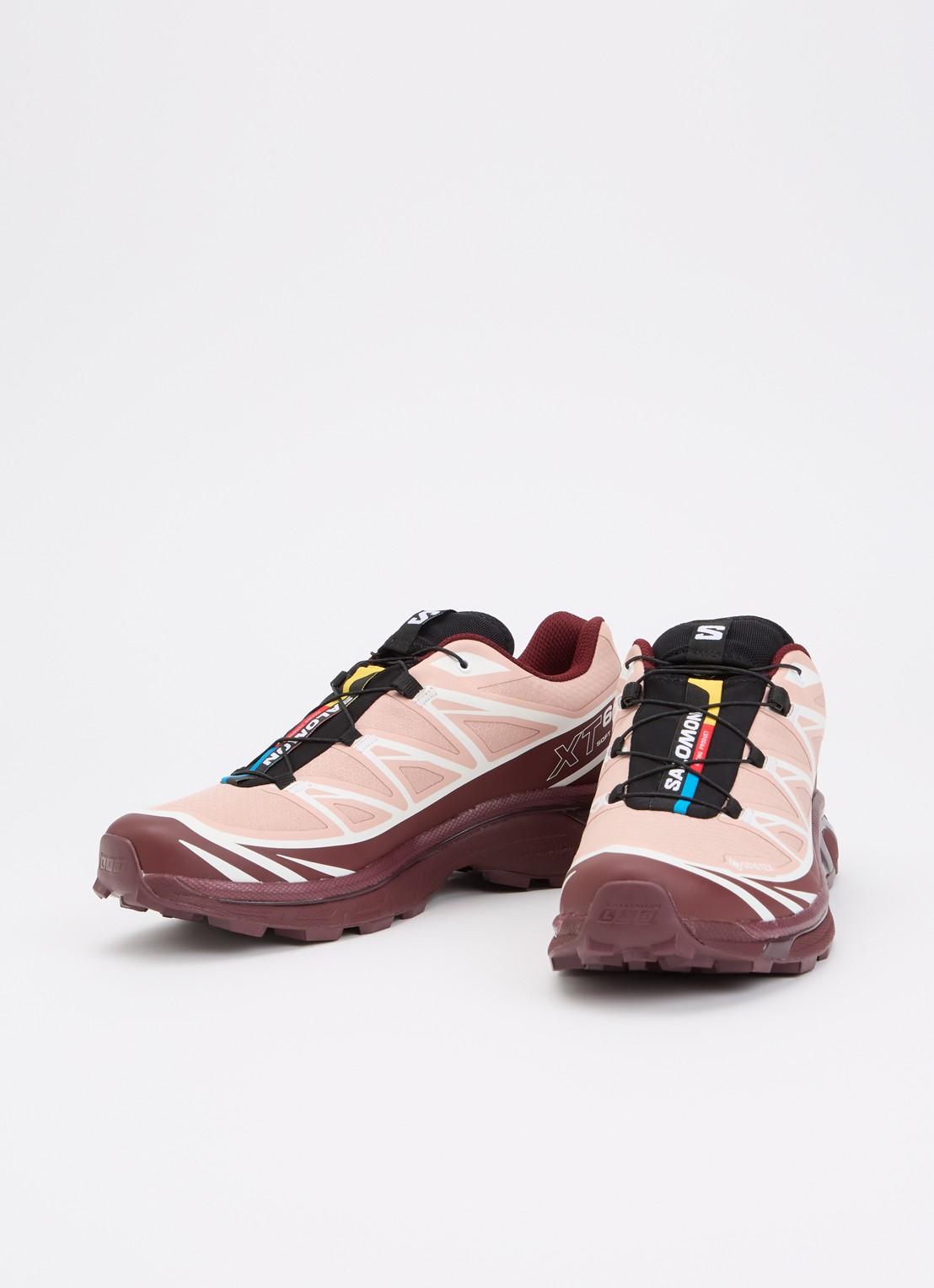 Salomon XT-6 GTX sneaker met mesh details - detail bordeauxrood