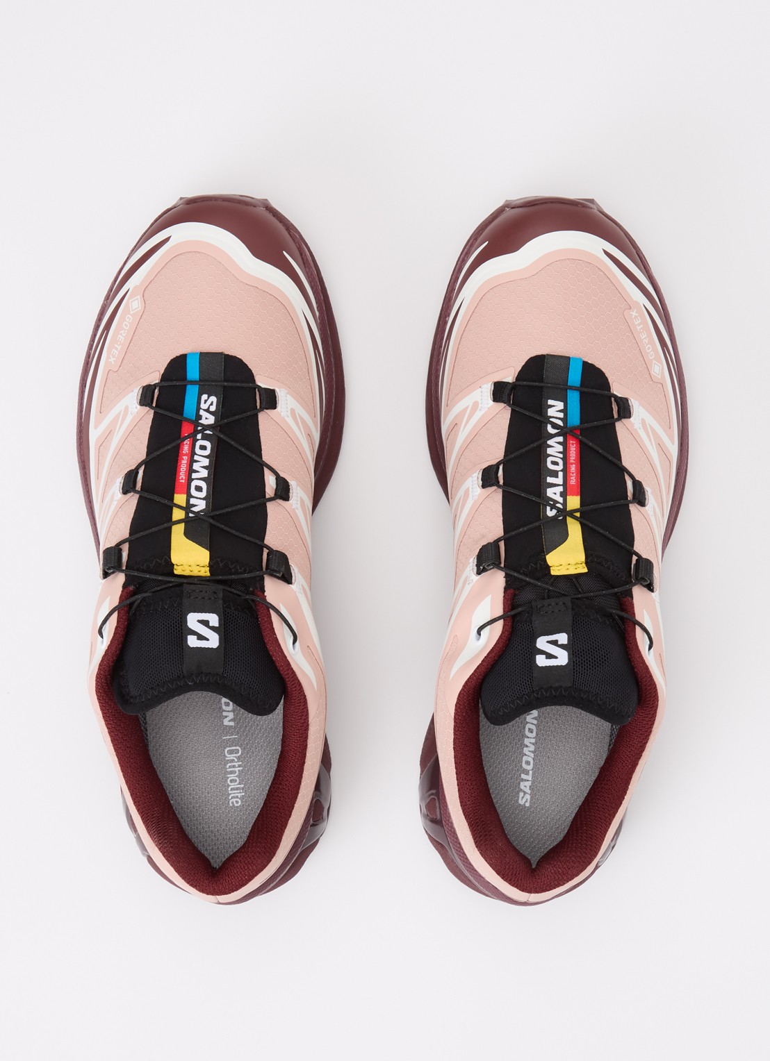 Salomon XT-6 GTX sneaker met mesh details - detail 2 bordeauxrood