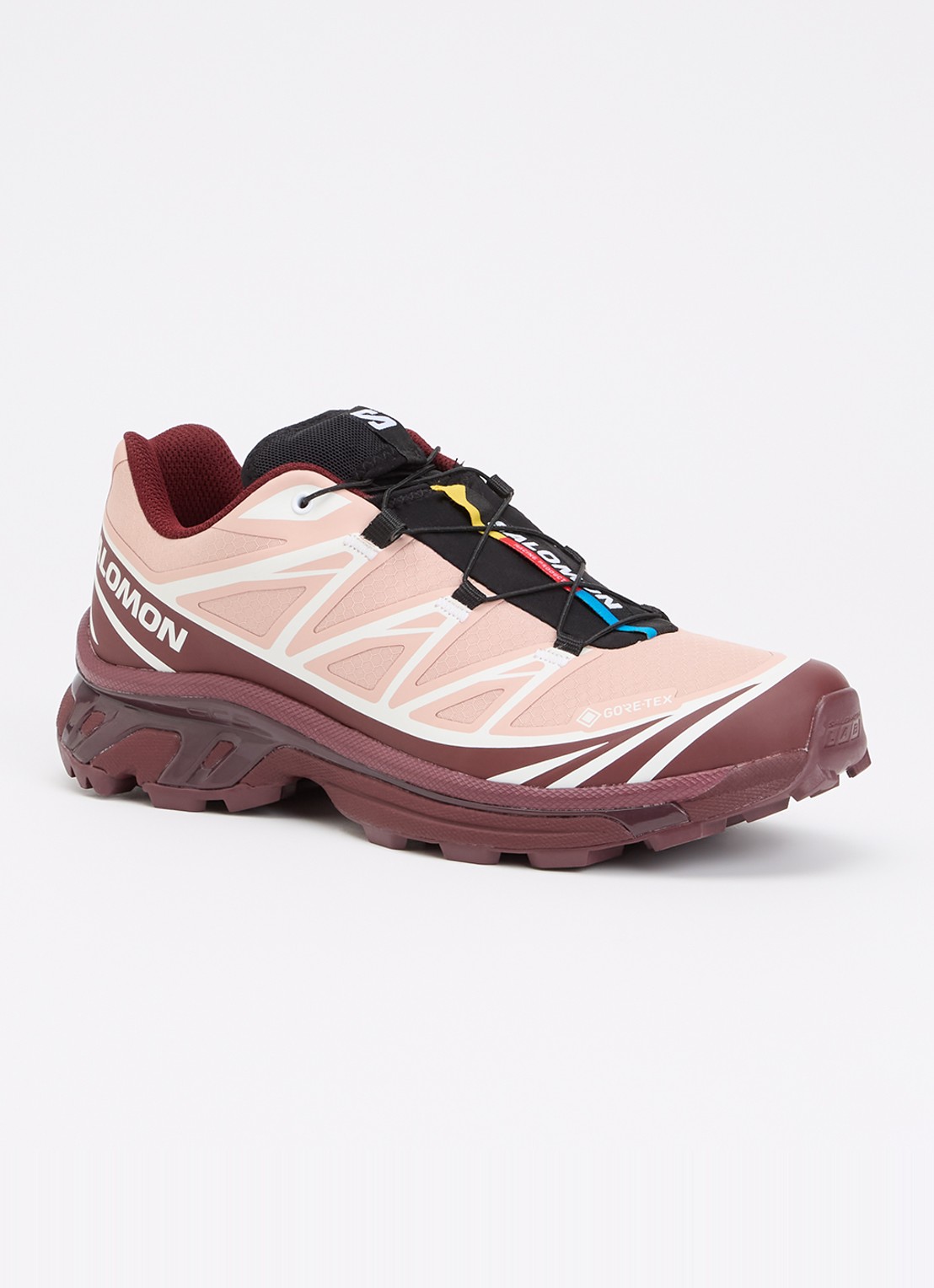 Salomon XT-6 GTX sneaker met mesh details - voorkant 6 bordeauxrood