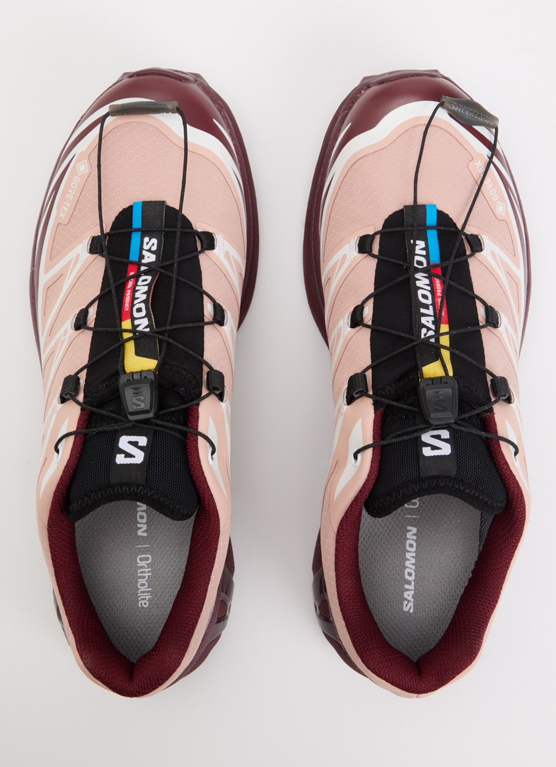 Salomon XT-6 GTX sneaker met mesh details - detail 5 bordeauxrood