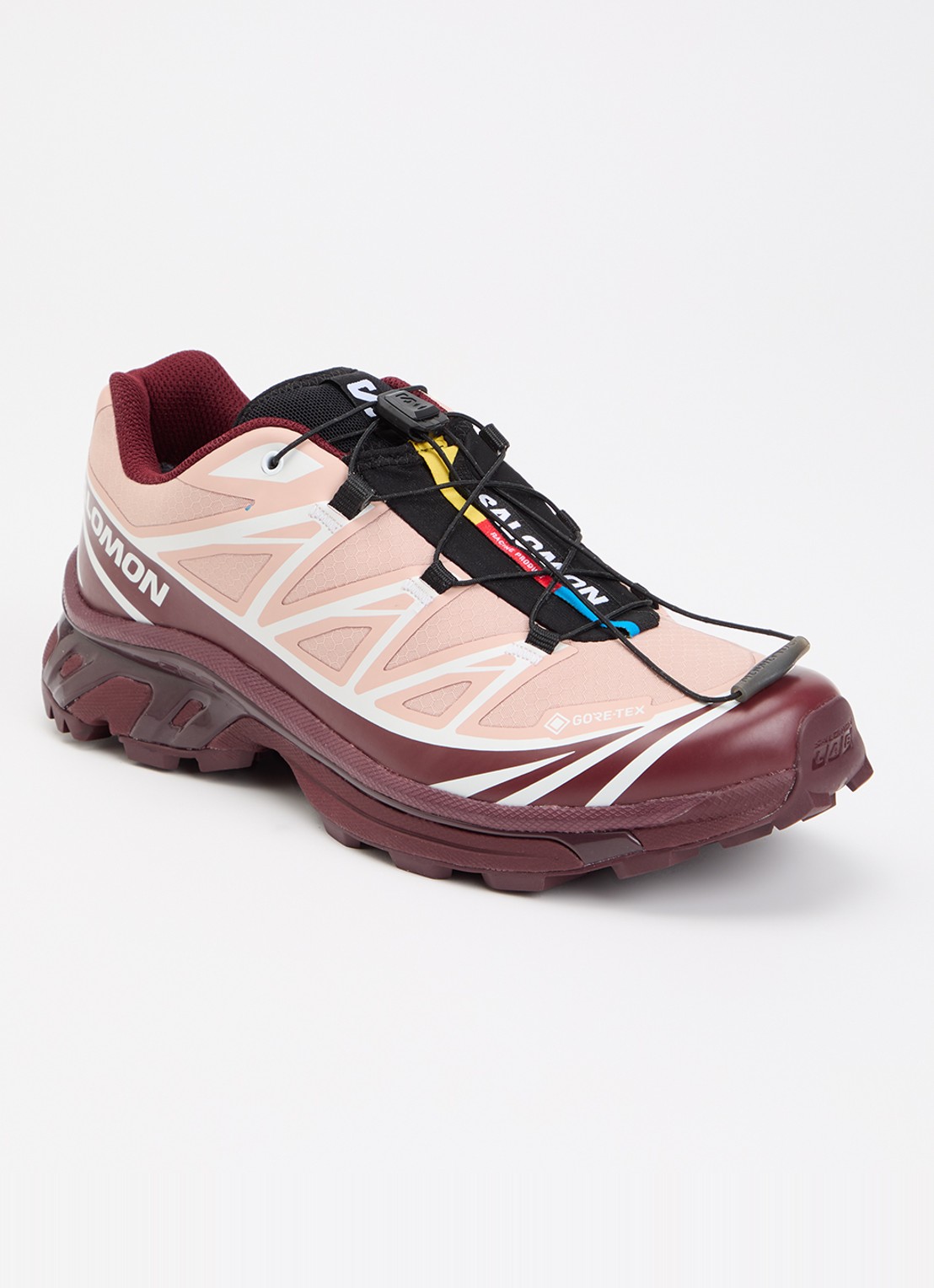 Salomon XT-6 GTX sneaker met mesh details - voorkant 7 bordeauxrood