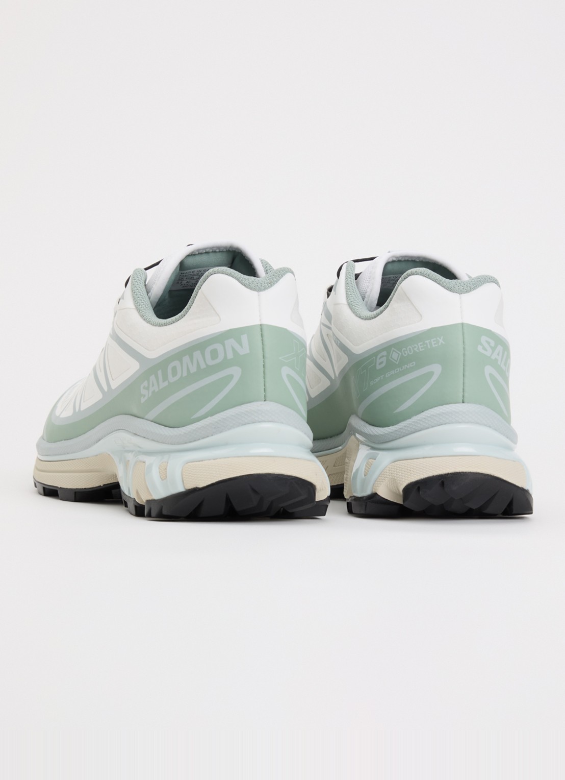 Salomon XT-6 GTX sneaker met mesh details - achterkant groen