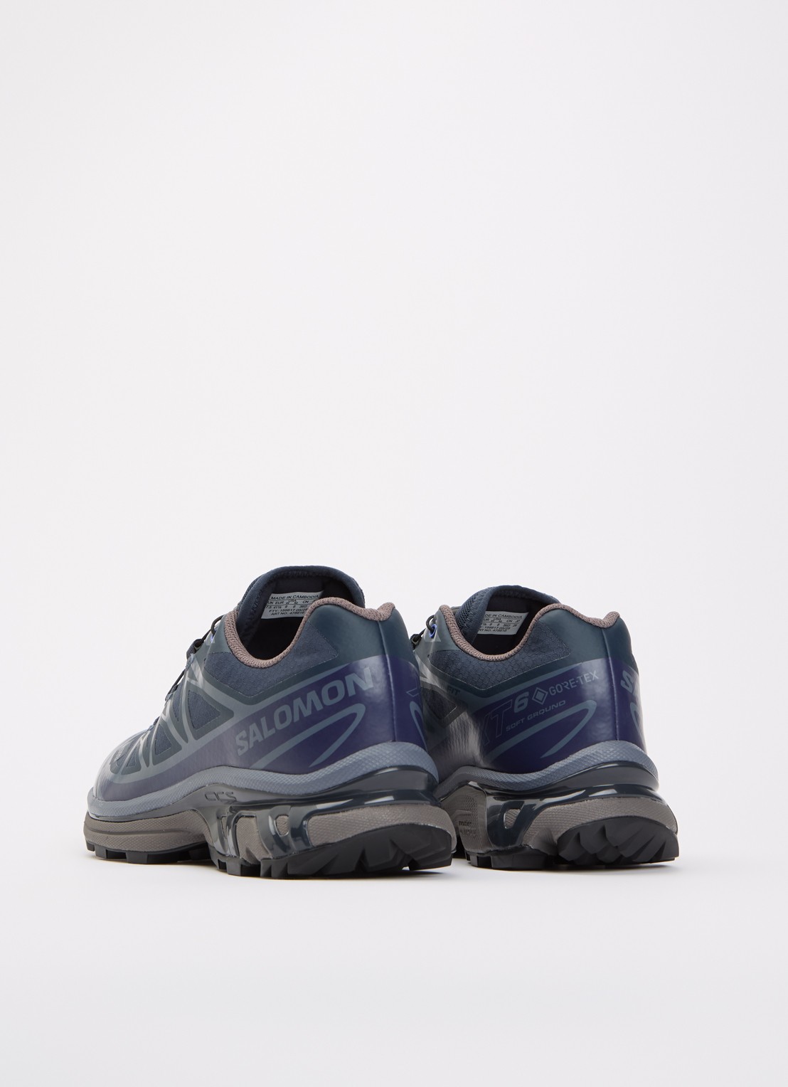 Salomon XT-6 GTX sneaker met mesh details - achterkant 2 royalblauw