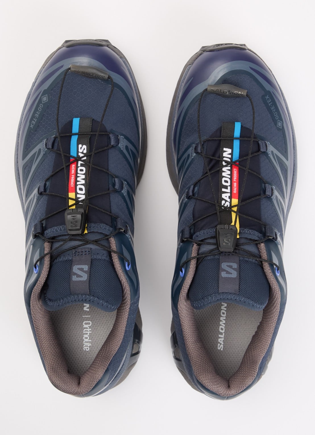 Salomon XT-6 GTX sneaker met mesh details - detail 4 royalblauw