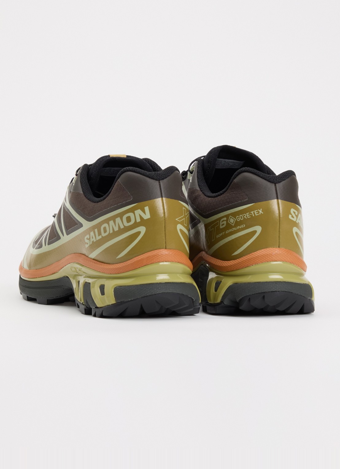 Salomon XT-6 GTX sneaker met mesh details - achterkant bruin