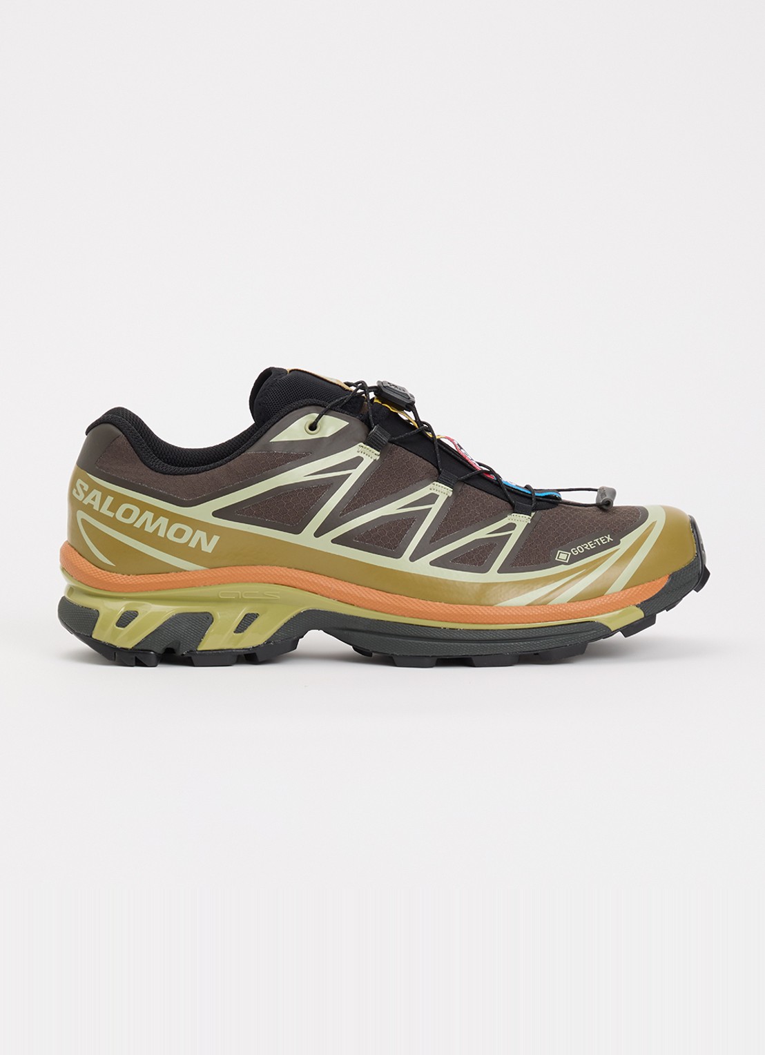 Salomon XT-6 GTX sneaker met mesh details - voorkant 2 bruin