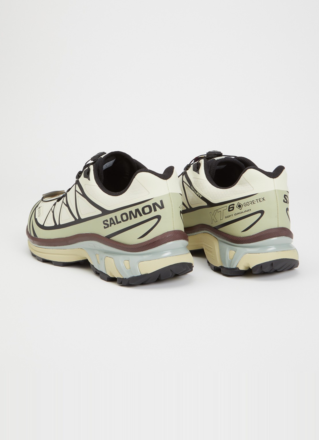 Salomon XT-6 GTX sneaker met mesh details - achterkant 4 lindegroen