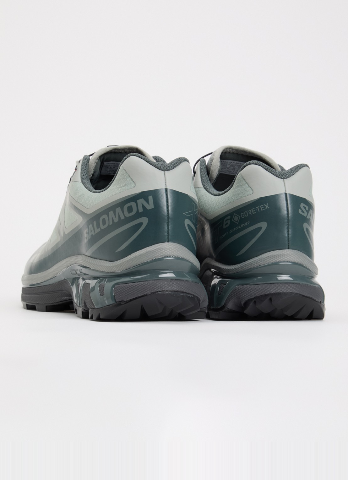 Salomon XT-6 GTX sneaker met mesh details - achterkant 2 zeegroen