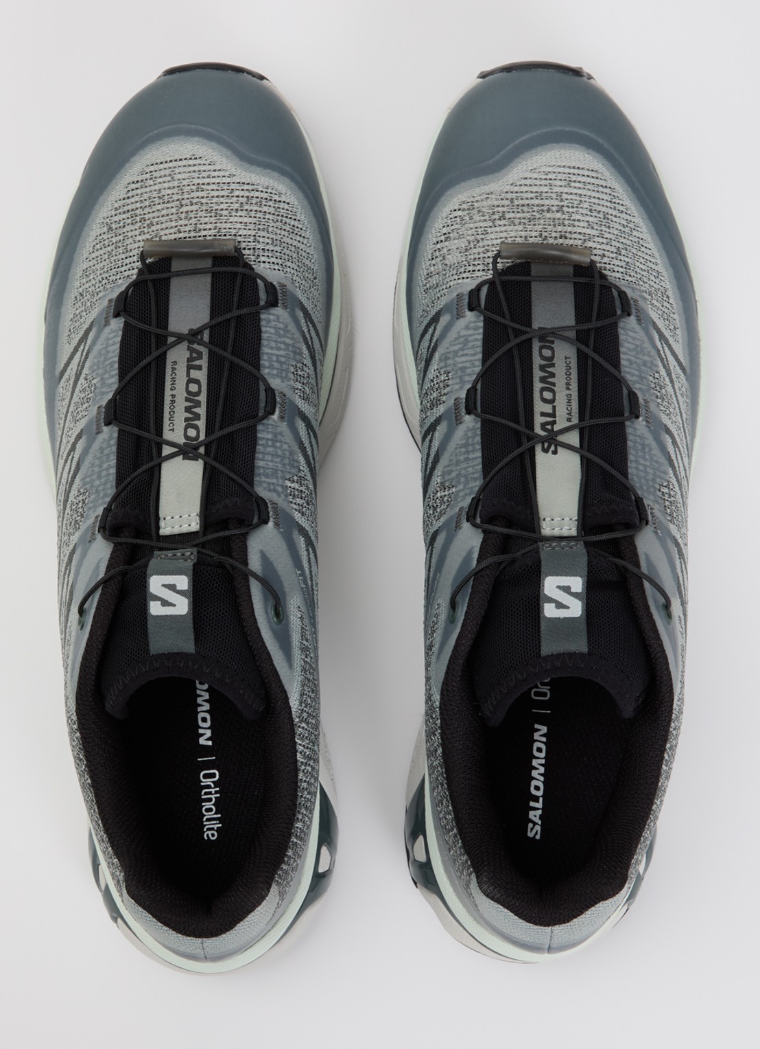 Salomon XT-6 Shadow sneaker met gebreid bovenwerk en logo - detail 3 grijs