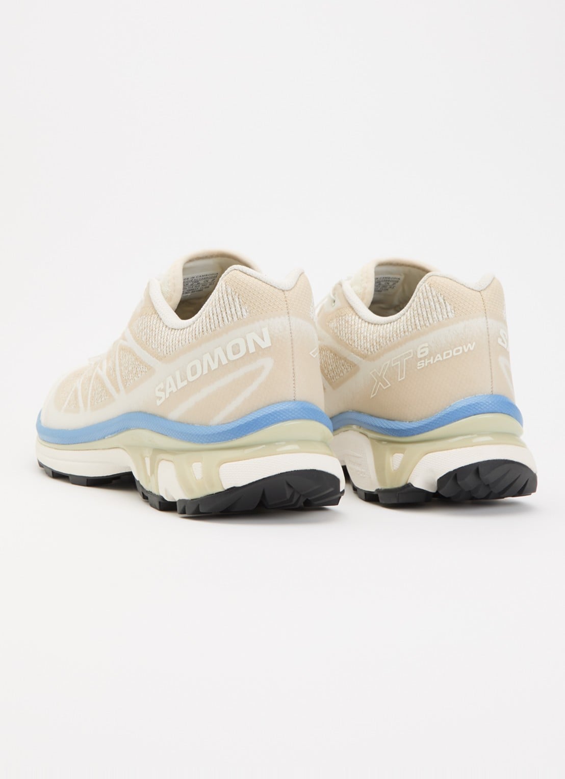 Salomon XT-6 Shadow sneaker met mesh details - achterkant 4 beige