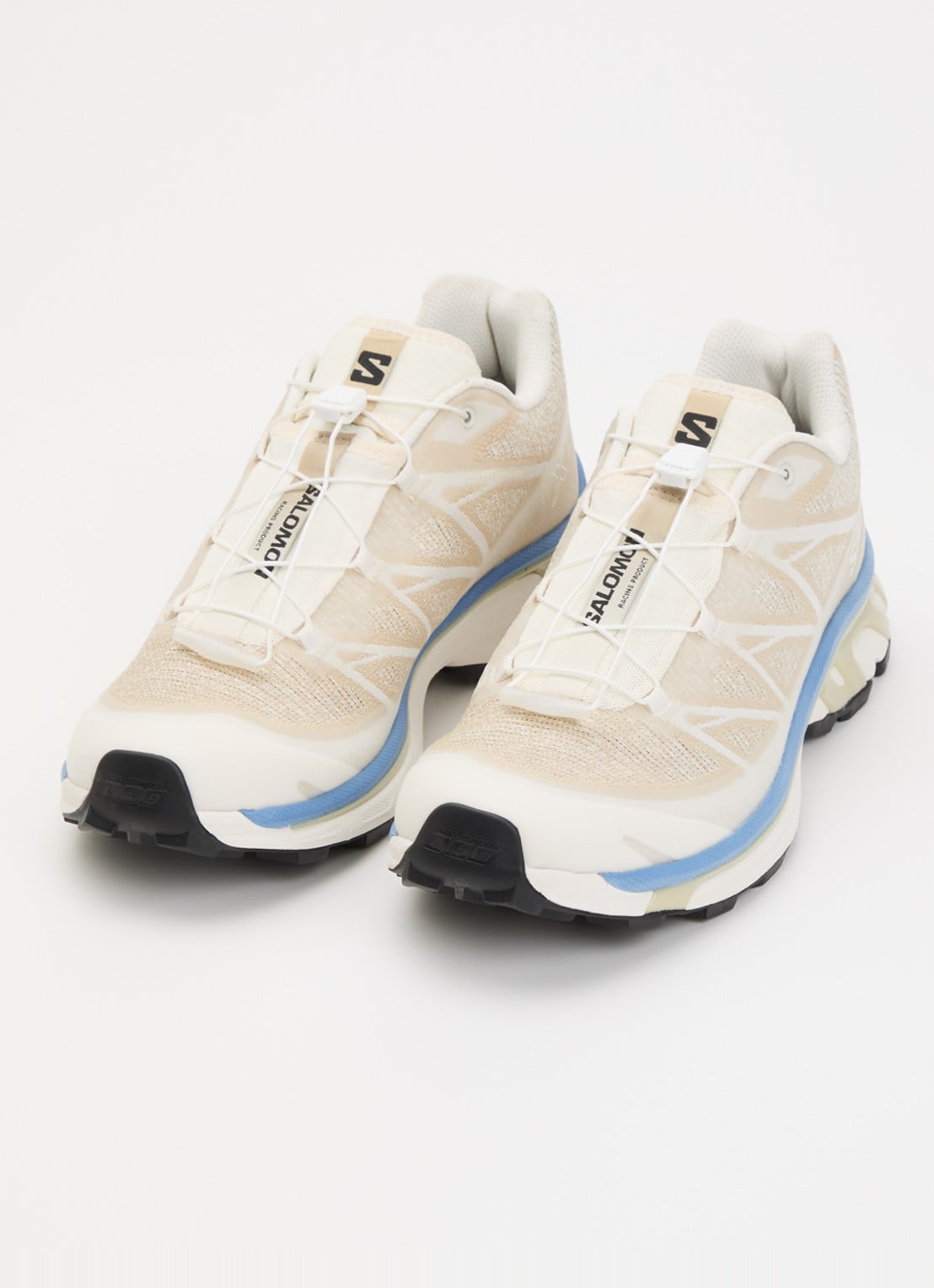Salomon XT-6 Shadow sneaker met mesh details - detail beige