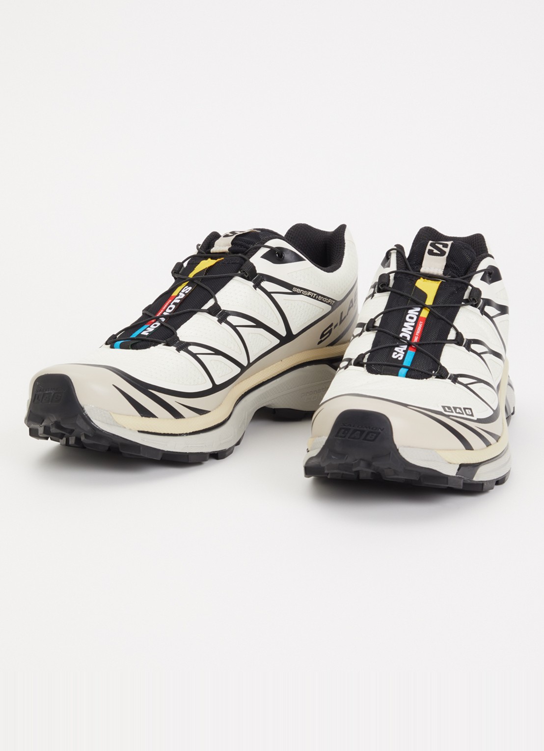 Salomon XT-6 sneaker met details van mesh - detail 2 vanillegeel
