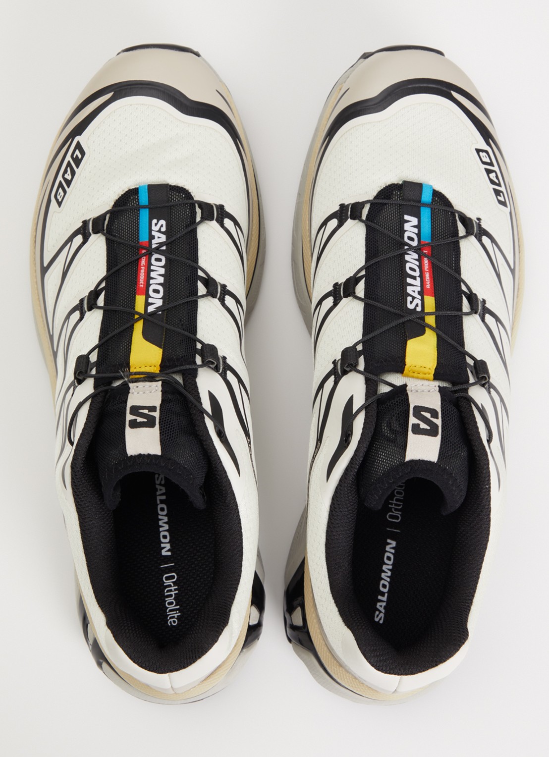 Salomon XT-6 sneaker met details van mesh - detail 3 vanillegeel