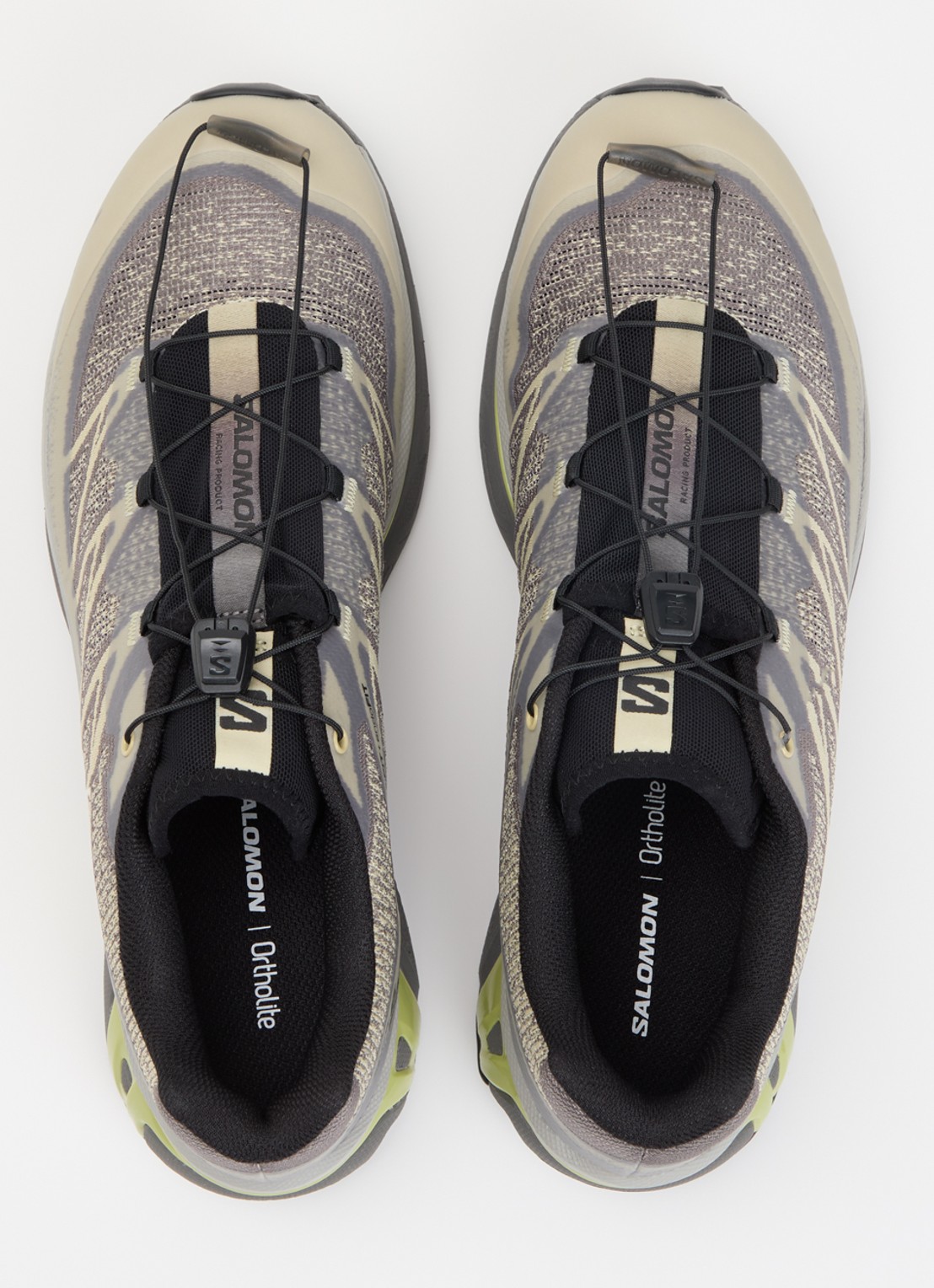 Salomon XT-6 sneaker met gebreid bovenwerk - detail 2 beige