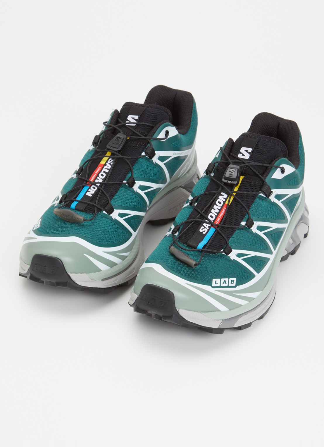 Salomon XT-6 sneaker met logo - detail donkergroen