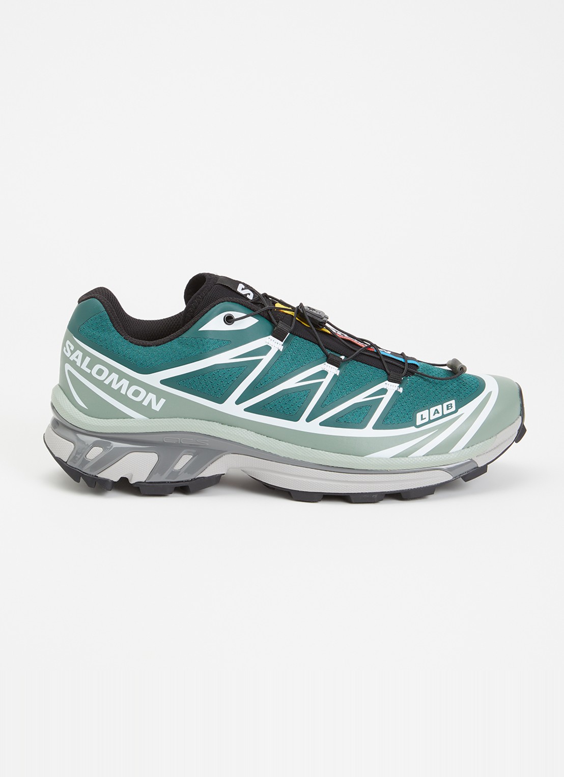 Salomon XT-6 sneaker met logo - voorkant 4 donkergroen