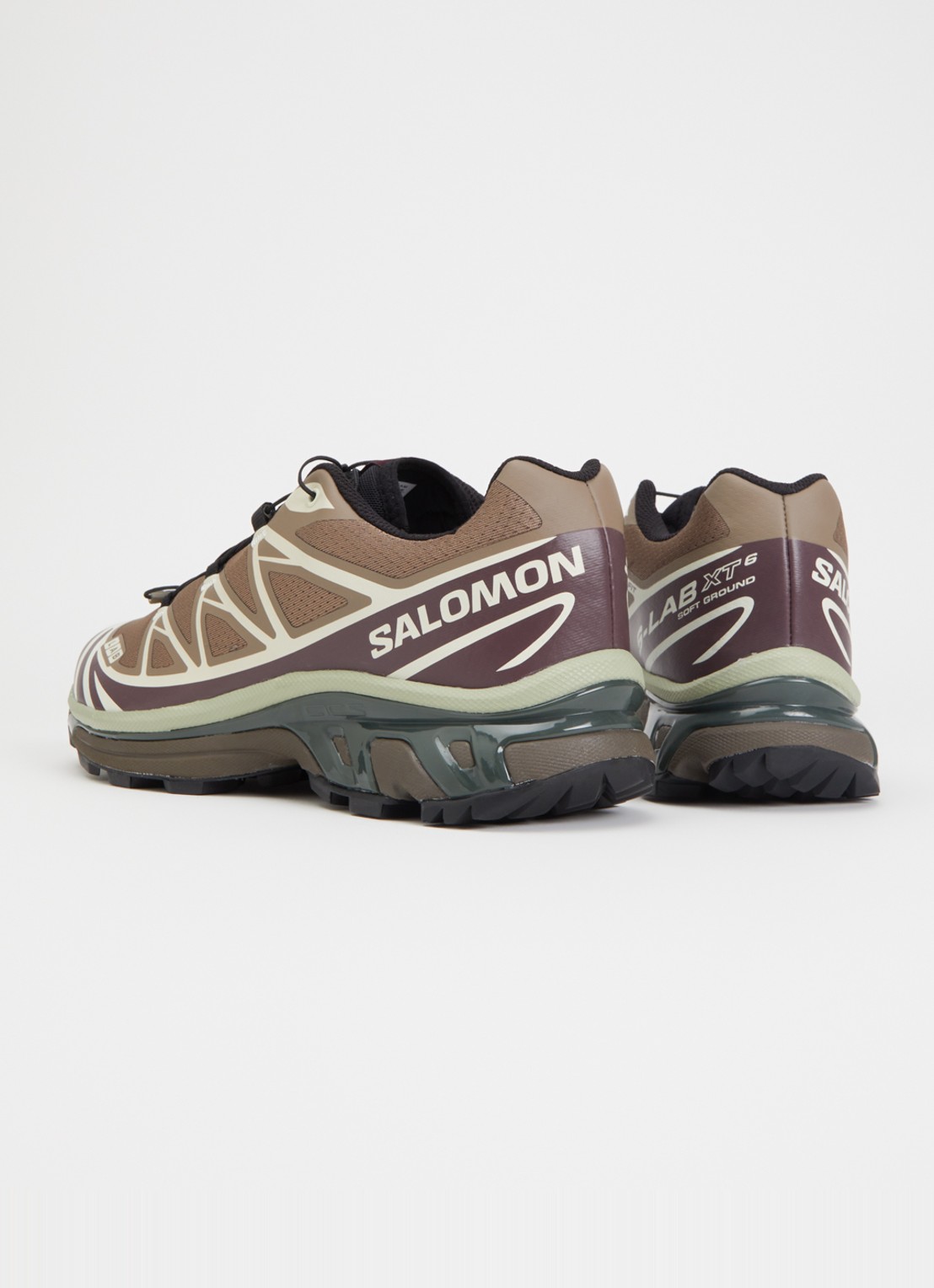 Salomon XT-6 sneaker met logo - achterkant 2 lichtbruin