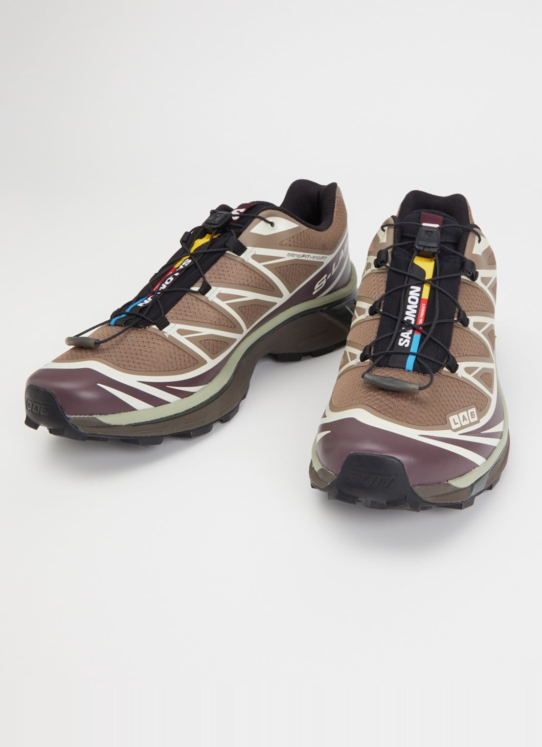 Salomon XT-6 sneaker met logo - detail 3 lichtbruin