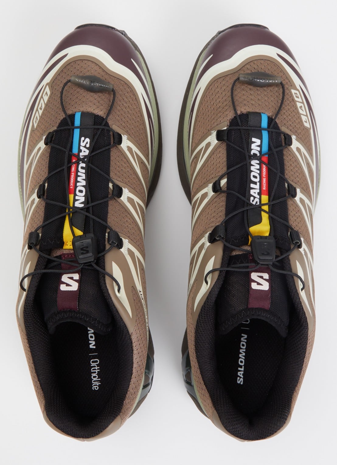 Salomon XT-6 sneaker met logo - detail 4 lichtbruin