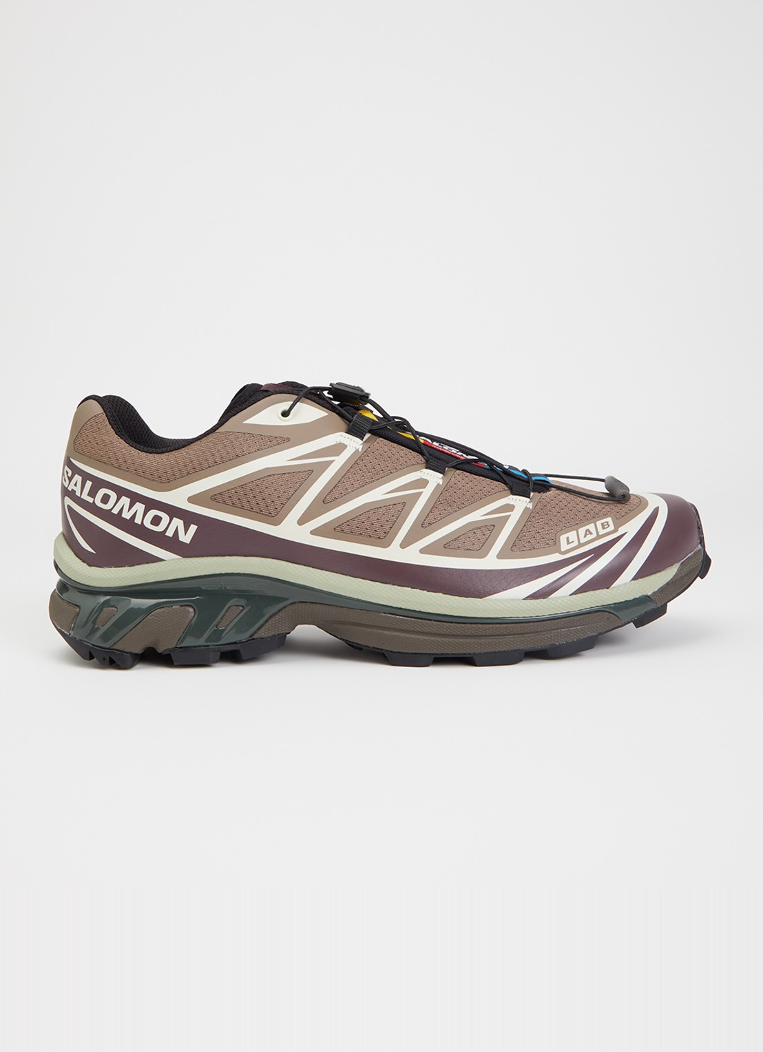 Salomon XT-6 sneaker met logo - voorkant lichtbruin