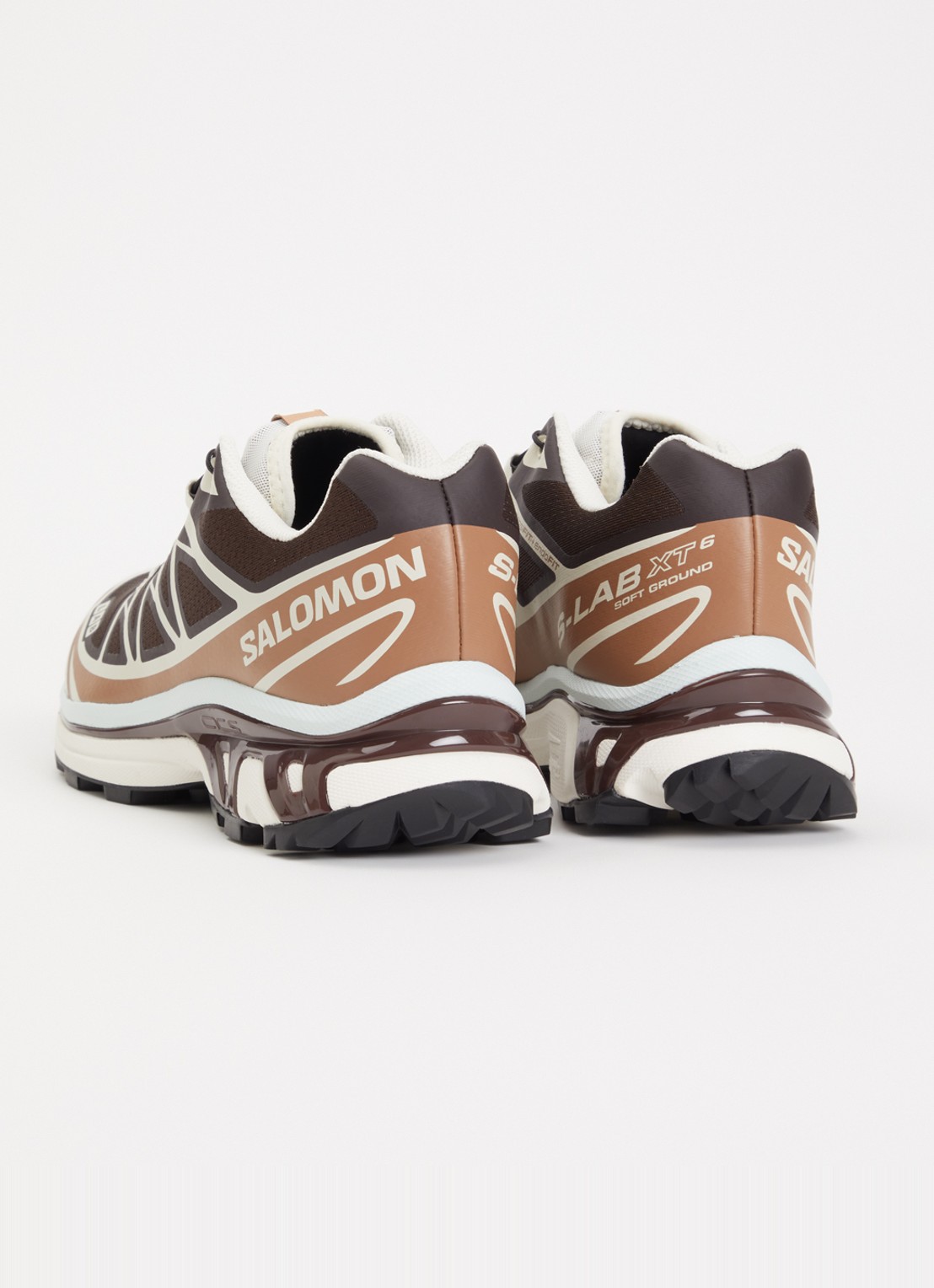 Salomon XT-6 sneaker met logo - achterkant bruin