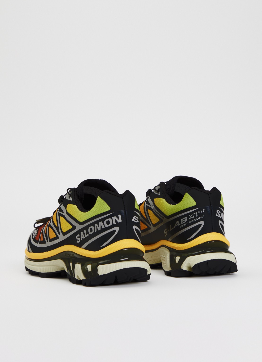 Salomon XT-6 sneaker met mesh details en logo - achterkant 4 zwart