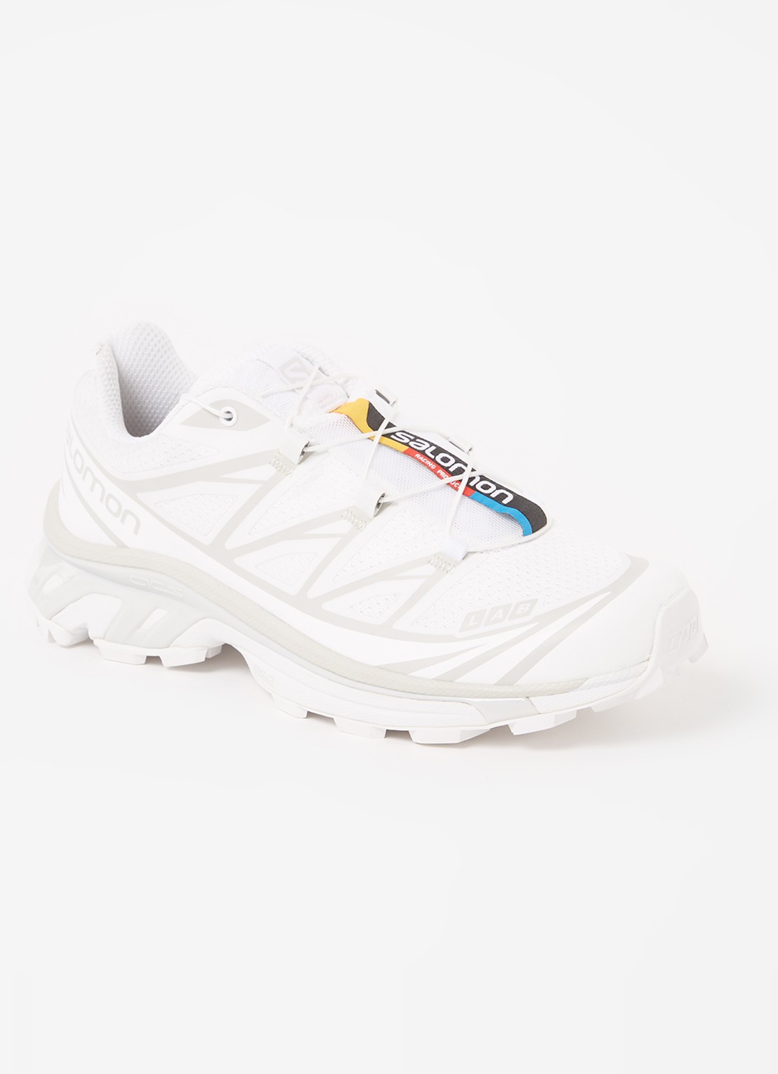 Salomon XT-6 sneaker met mesh details  - voorkant wit