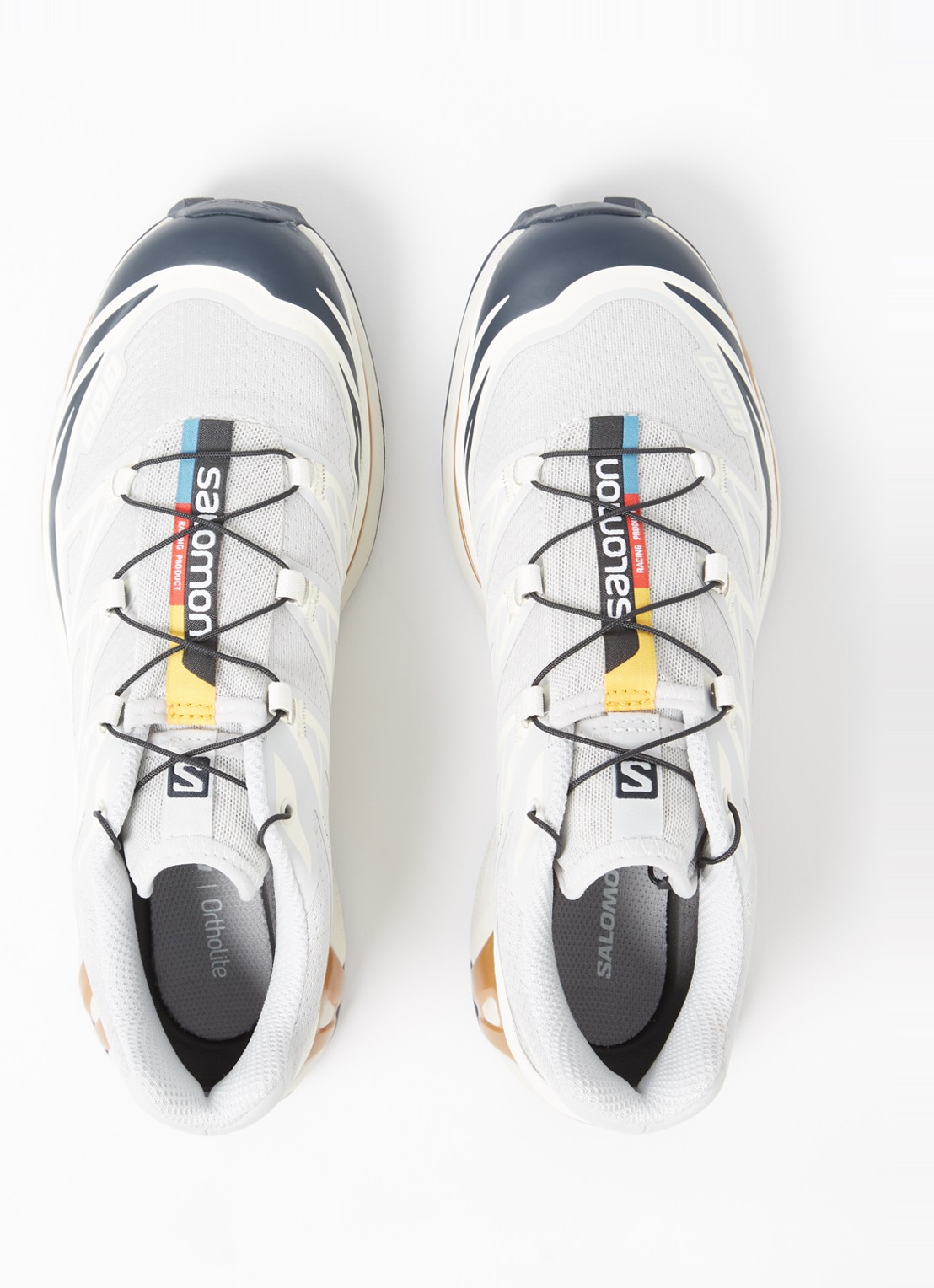 Salomon XT-6 sneaker met mesh details  - detail 4 lichtgrijs