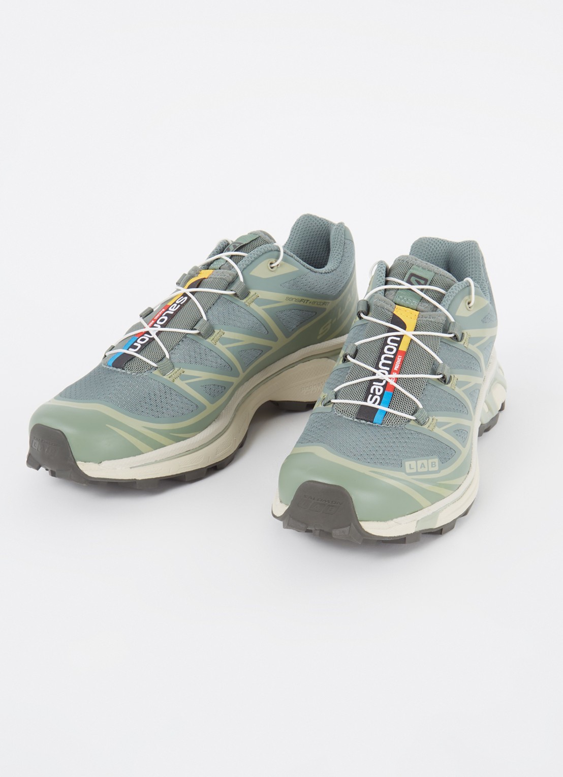Salomon XT-6 sneaker met mesh details  - detail 2 groen