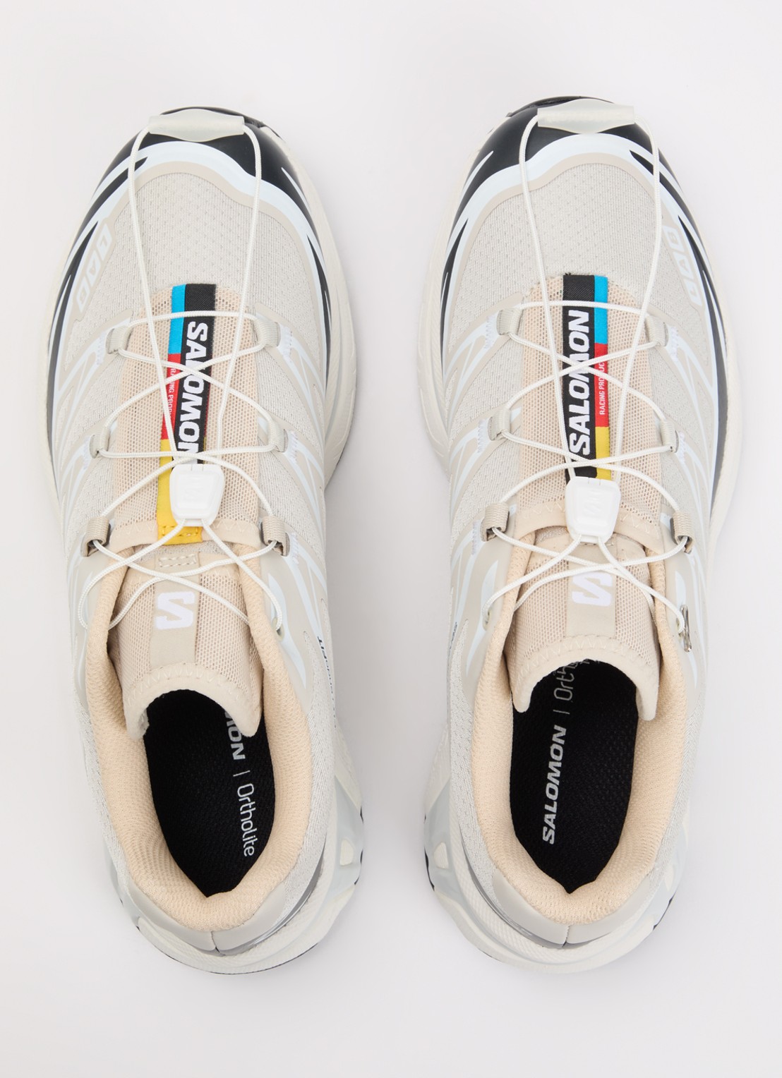 Salomon XT-6 sneaker met mesh details - detail 3 beige